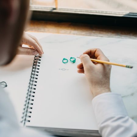 Step 3 of Creating Your Own Custom Jewelry: The Jeweler Ryan Creates Castings, Sets the Diamond, and Completes Your Ring