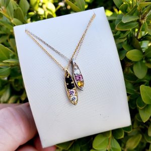 family birthstone necklace custom created by the jeweler ryan