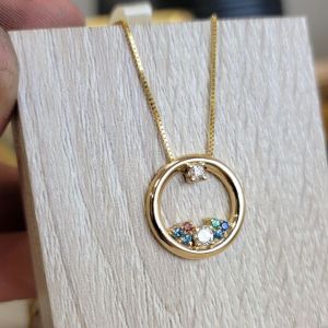 multi birthstone necklace custom created by the jeweler ryan