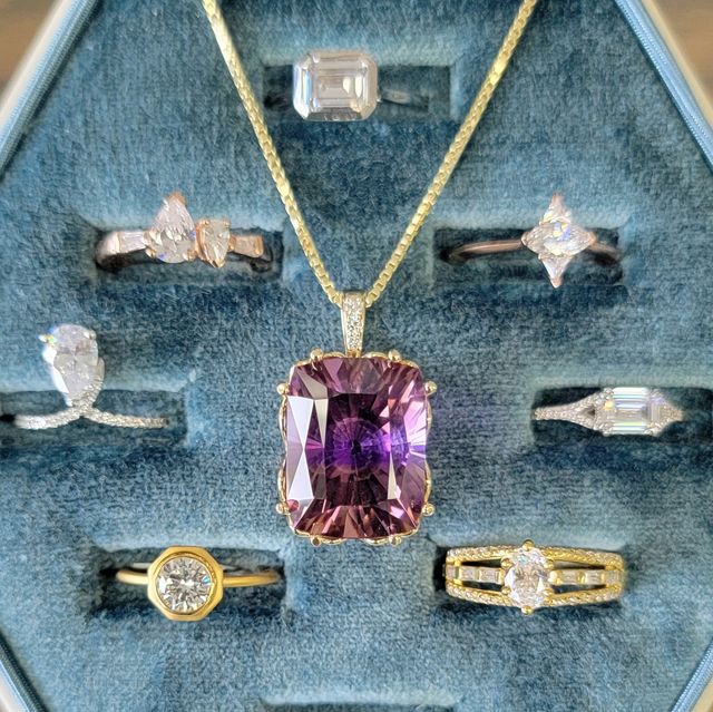 amethyst birthstone necklace created by custom jeweler ryan loch