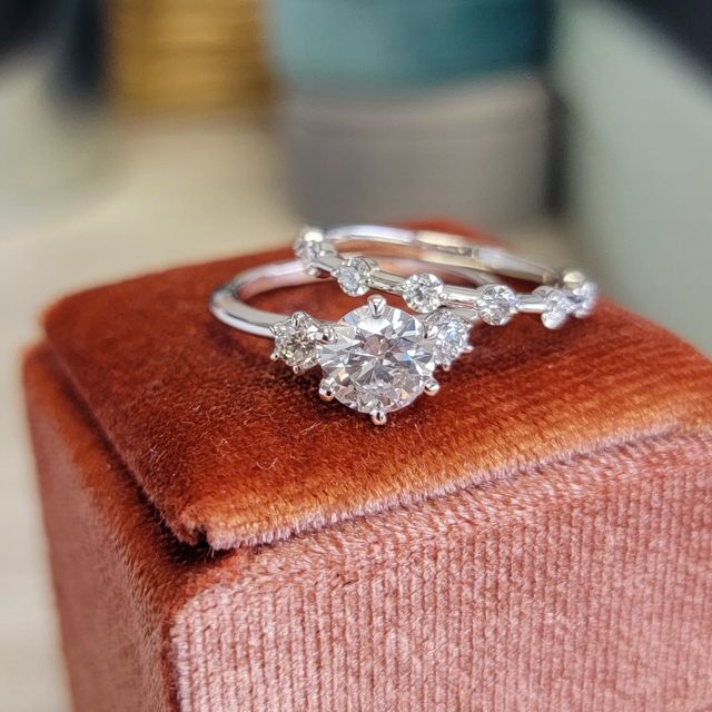custom dainty and unique wedding bands created by the jeweler ryan