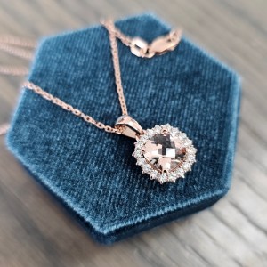 custom gemstone necklace created and designed by the jeweler ryan in Minnesota